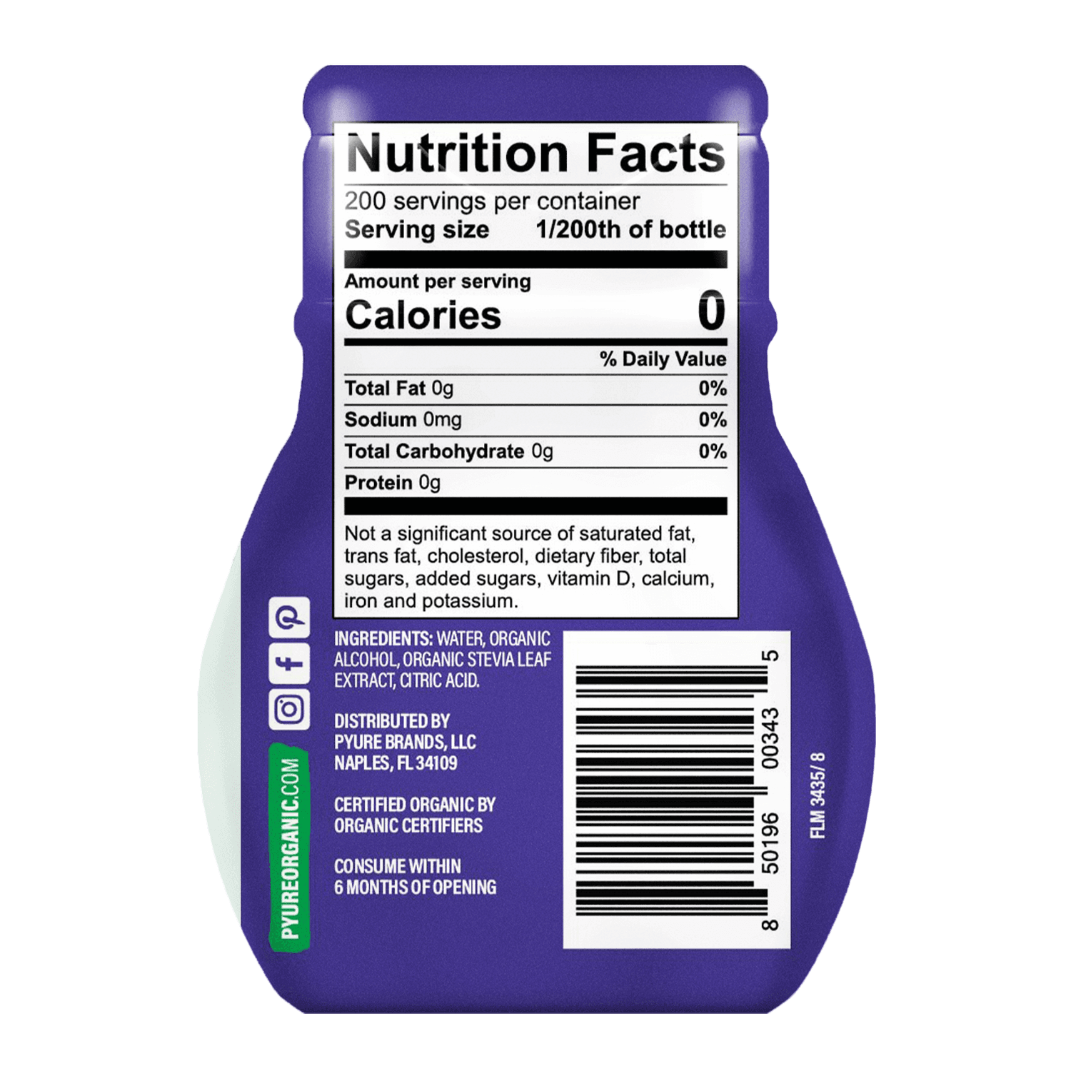 Organic Liquid Stevia Sweetener - Simply Sweet - Pyure