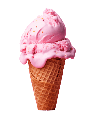 Pink ice cream.  Pyure Organic sweeteners are perfect for food and beverages companies. Available in bulk sizes. 