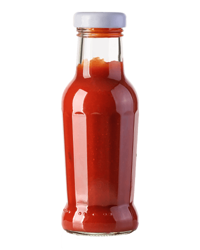 Bottle of ketchup.  Pyure Wholesale ingredients are perfect for food and beverages applications. 
