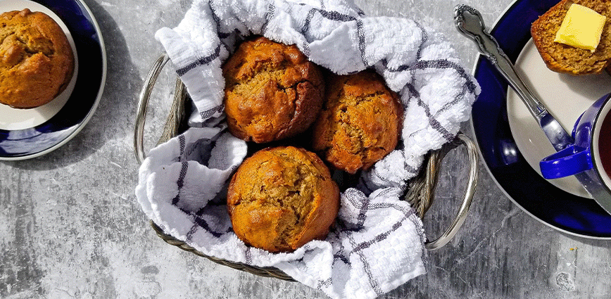 Almond Flour Banana Muffins from recipe with stevia