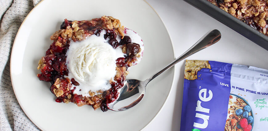 No Sugar Berry Crisp (with Organic Sugar Substitutes!) - Pyure