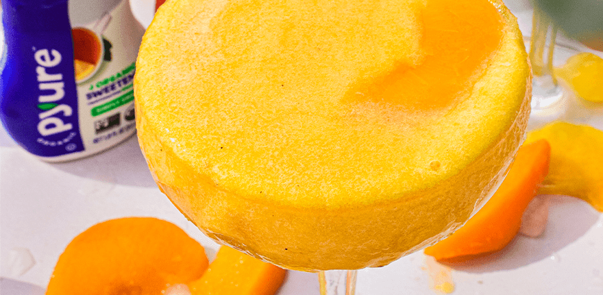Sugar-Free (Except Fruit) Peach Bellini Mocktail - Pyure