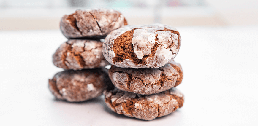 6 Sugar-free Chocolate Crinkle Cookies for recipe post