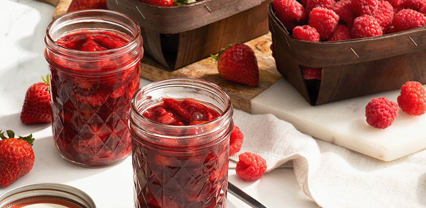 sugar free Freezer Jam recipe made with all purpose sweetener blend