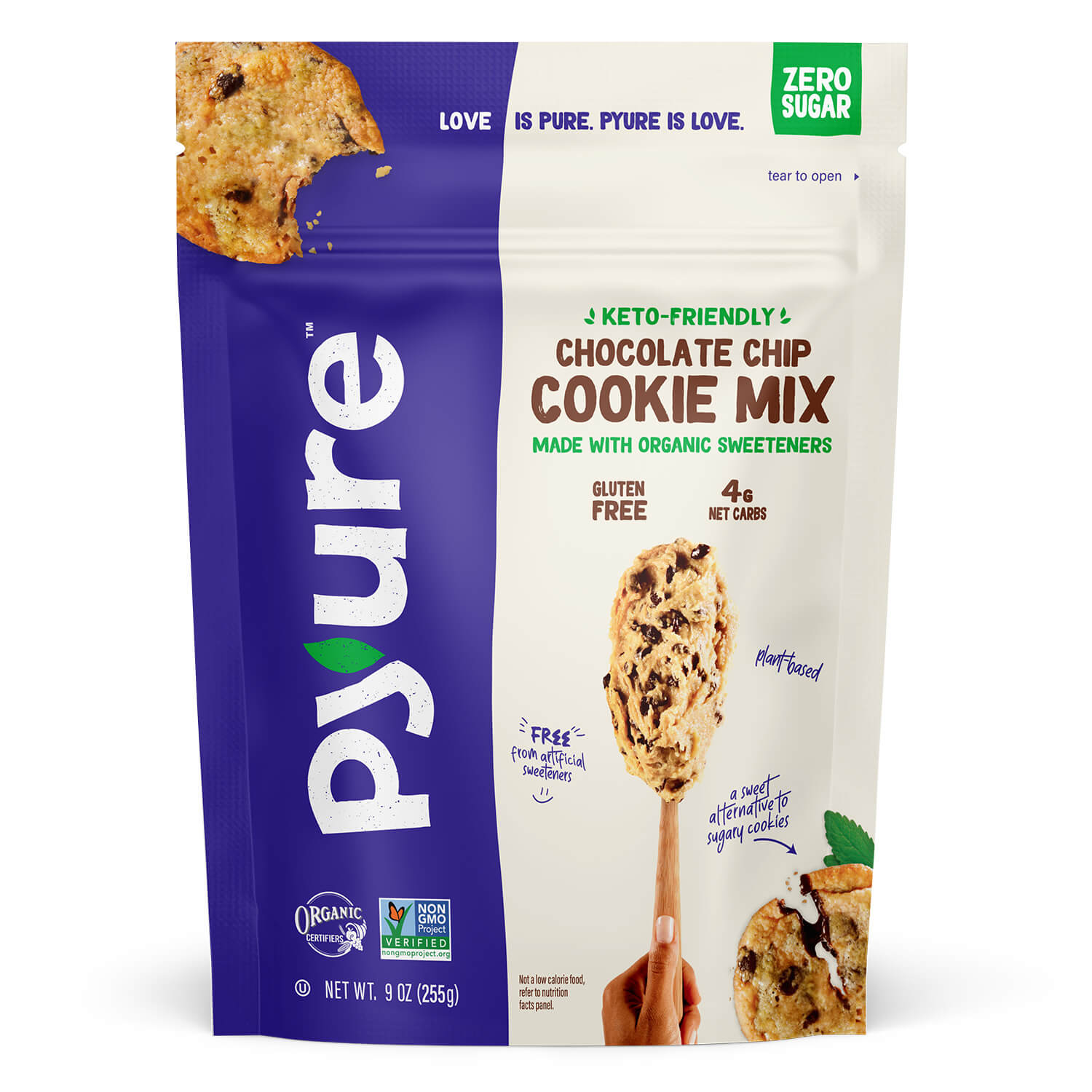 Keto Sugar free Chocolate Chip Cookie mix-Front of packaging