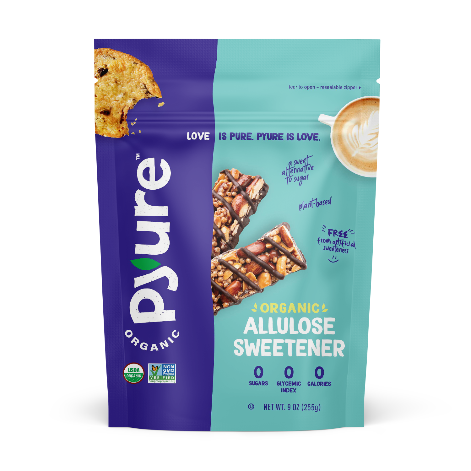 Shop Pyure Organic Allulose Sweetener Pouch. Zero Calorie, Low carb, diabetic-friendly. 