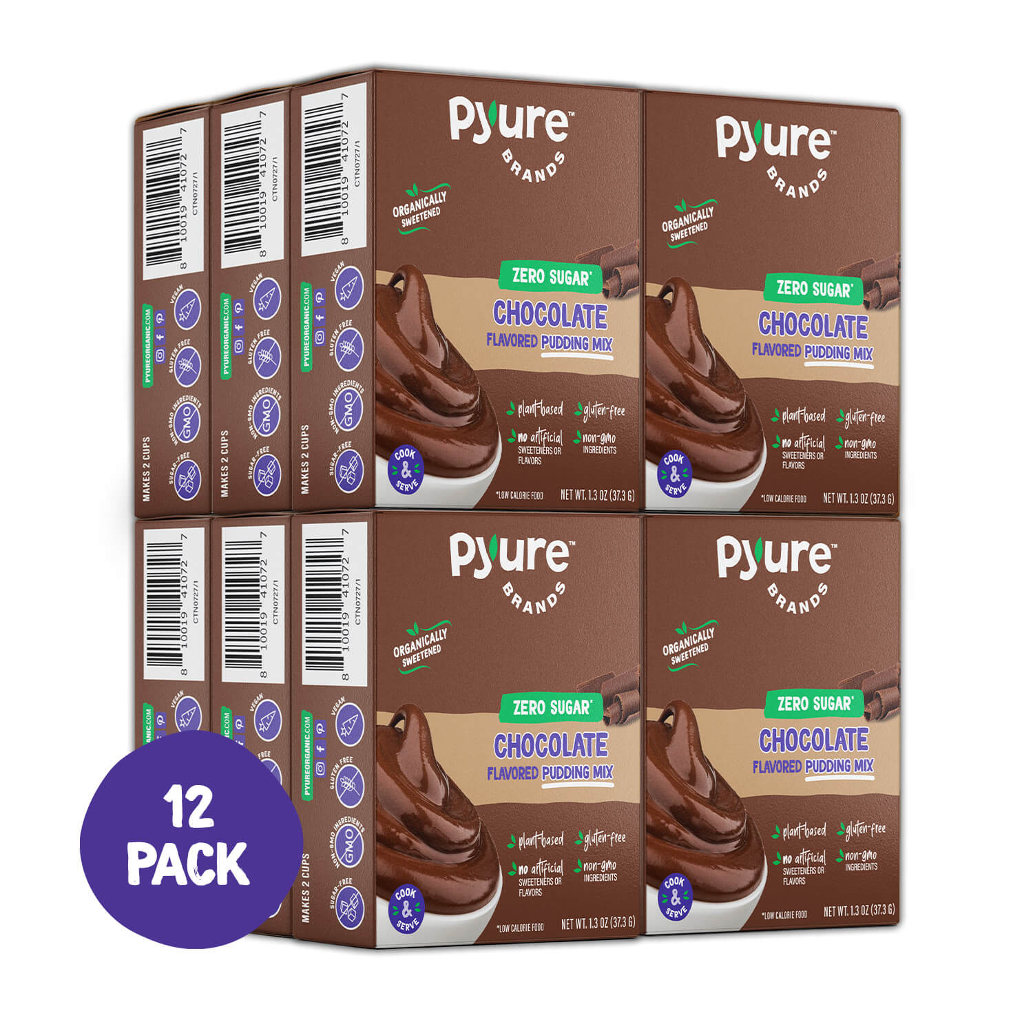 邦楽 pudding Organically Sweetened, Sugar-free Pudding Mix (Chocolate Flavor