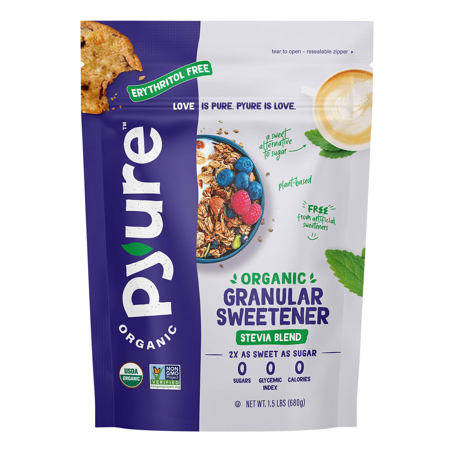 Organic Granular Stevia Blend - Erythritol Free