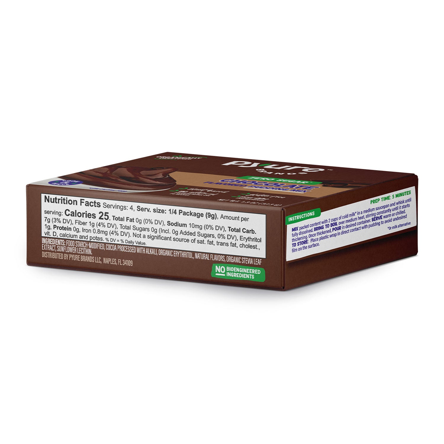 Organically Sweetened, Sugar-free Pudding Mix (Chocolate Flavor