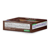 Pyure sugar-free chocolate flavored pudding mix side packaging. Dairy-free, low-carb, low calorie, keto-friendly, made with organic stevia.