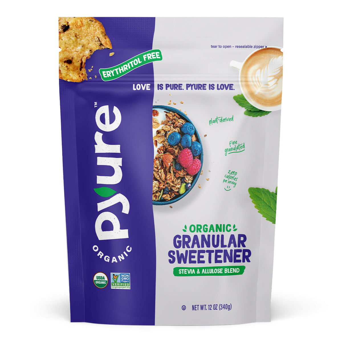 Organic Granular Stevia Allulose Blend - Erythritol Free