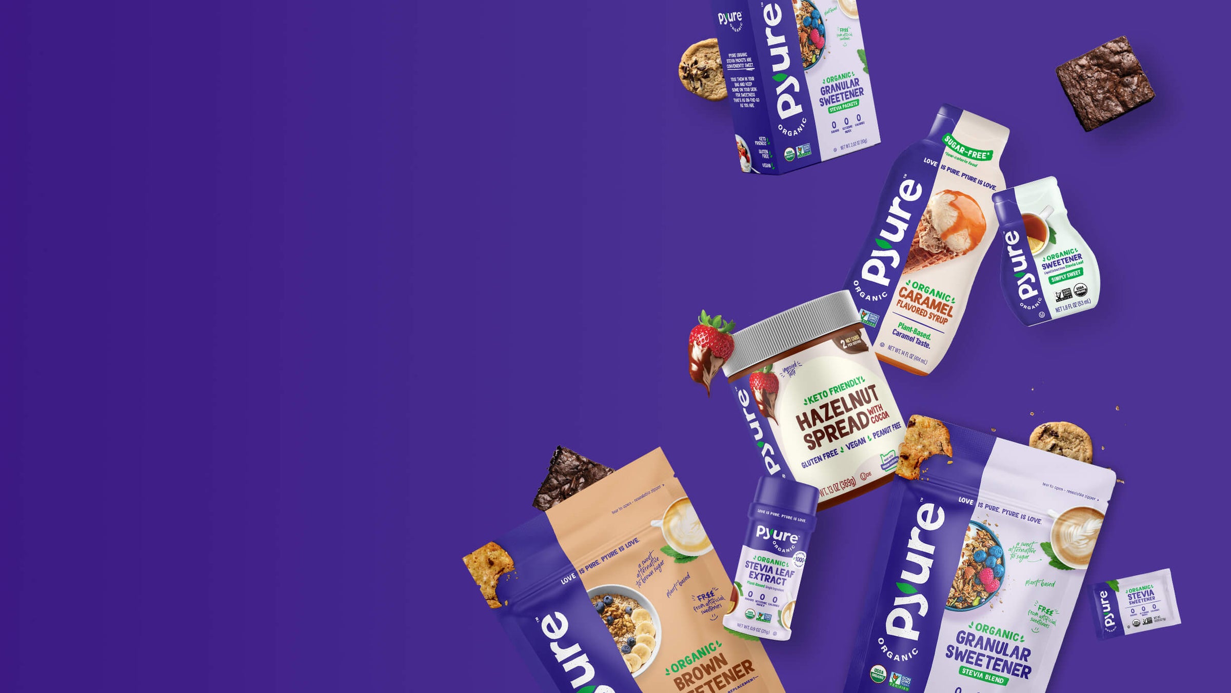 Pyure Organic Brand | Sweeteners, Sugar-free baking mixes and Syrups