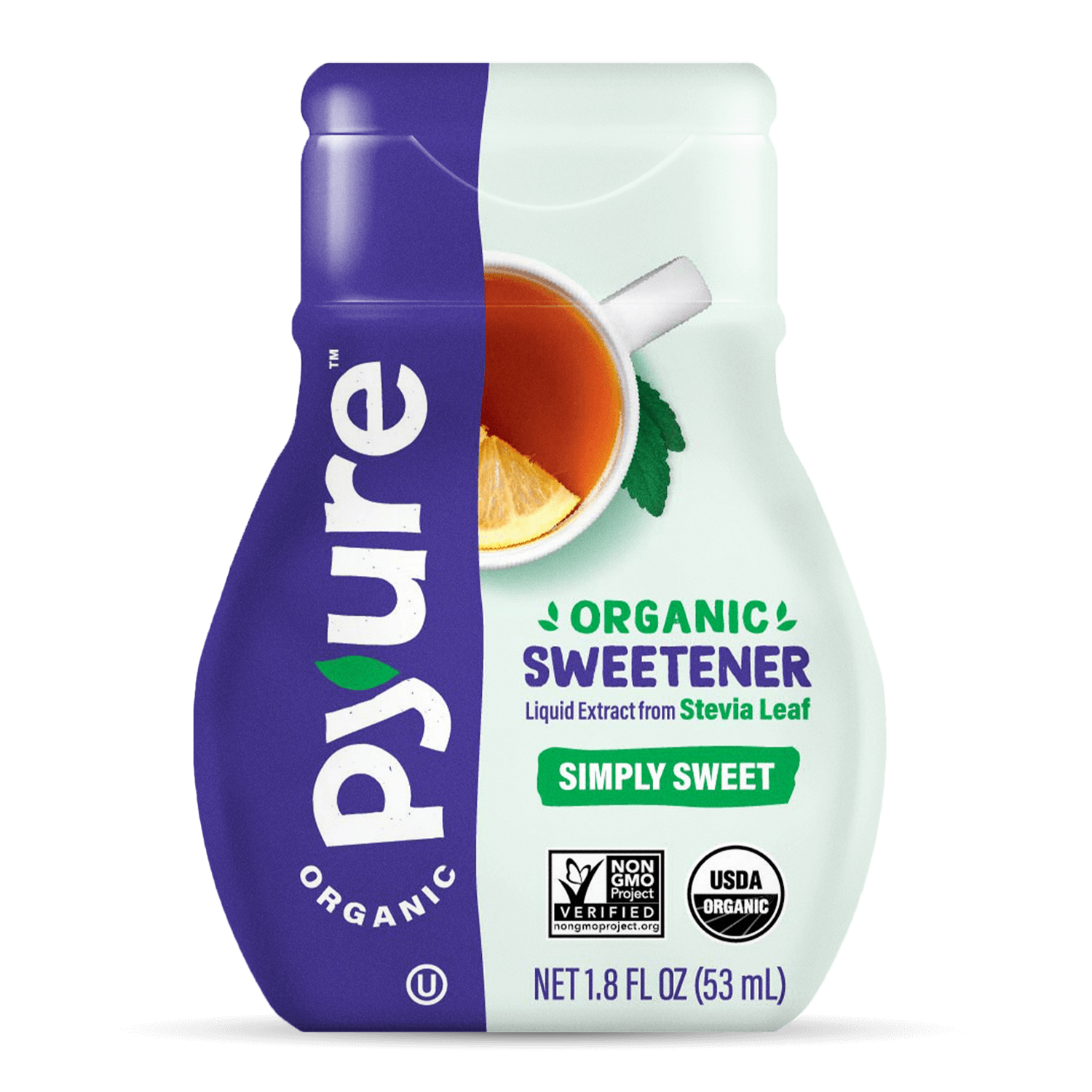 Pyure Simply Sweet Organic Liquid Stevia Sweetener Drops packaging