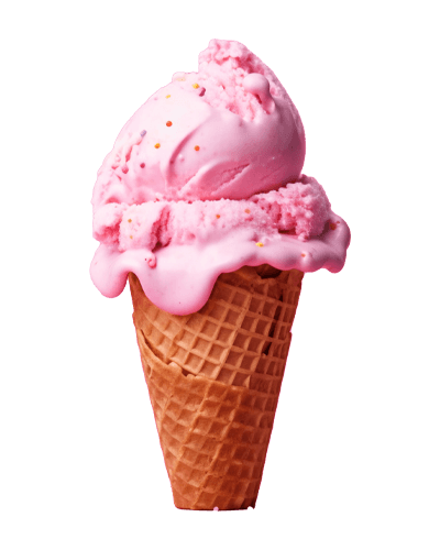 Pink ice cream.  Pyure Organic sweeteners are perfect for food and beverages companies. Available in bulk sizes.