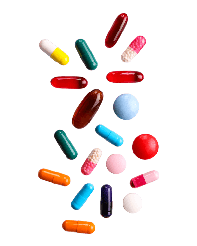 Vitamin capsules. Pyure Organic Commercial Ingredients can be used for applications like cosmetics and oral care.